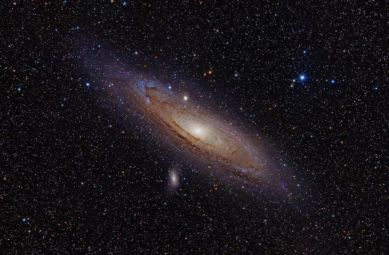 The Andromeda Galaxy. In 1924 Hubble used Cepheids — calibrated by Leavitt's relation — to show it was outside the Milky Way.