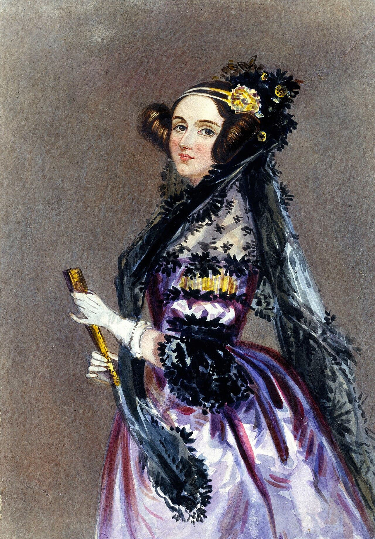 Ada Lovelace, painted by Margaret Sarah Carpenter, 1836.