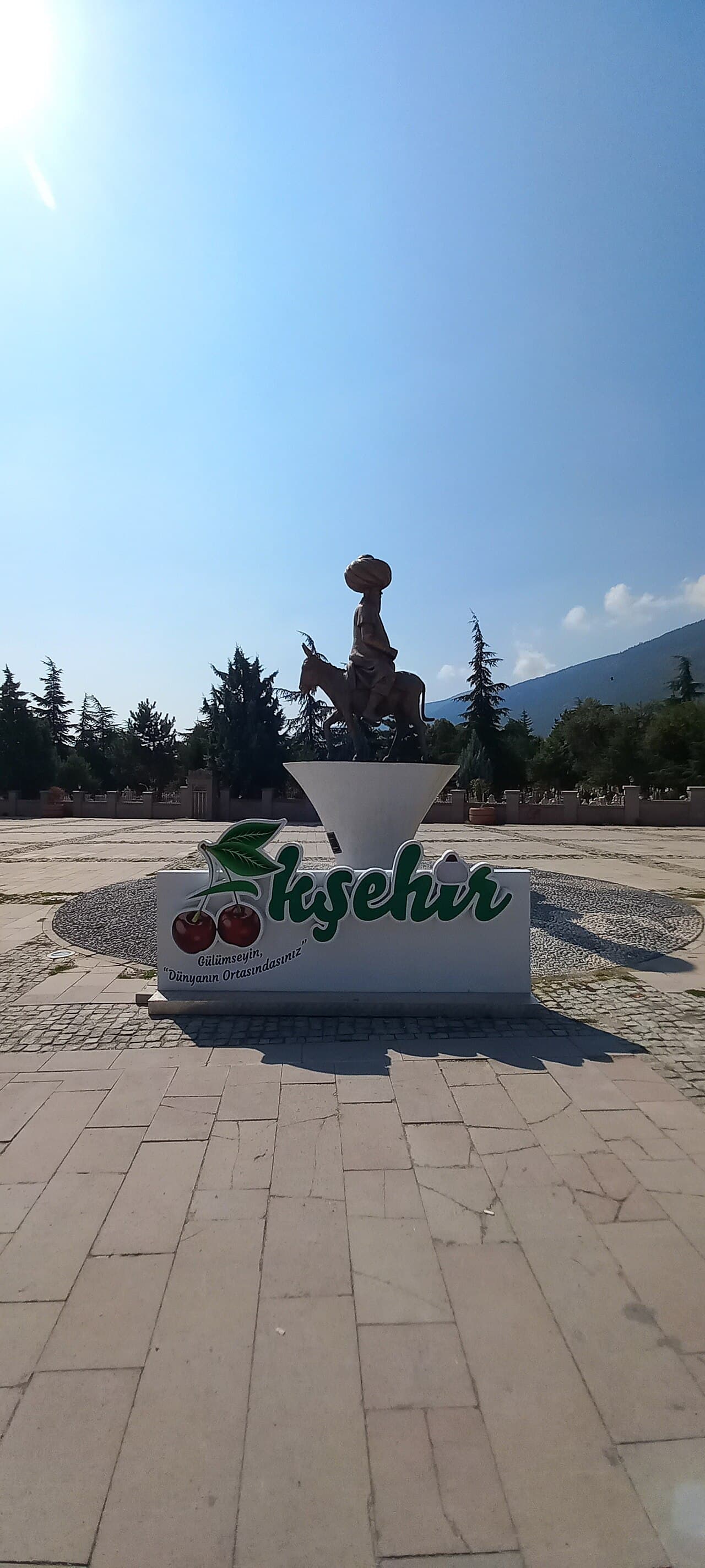 The Hodja with his donkey, in the statue at Akşehir in central Anatolia where he is buried.