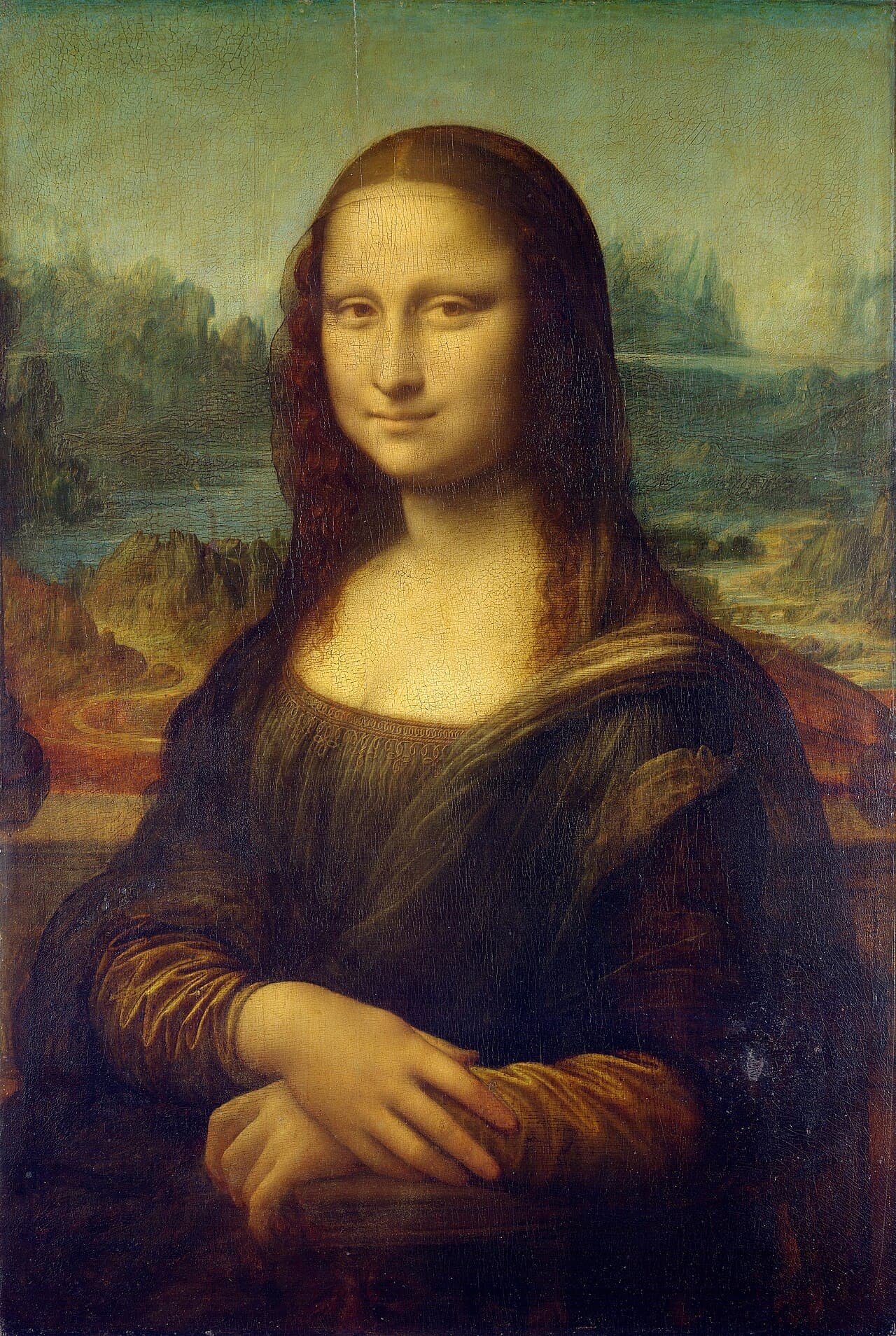 The Mona Lisa (c. 1503–1519). In 1911 the panel was 77 by 53 centimetres of poplar; in 2026 it sees nine million viewers a year.